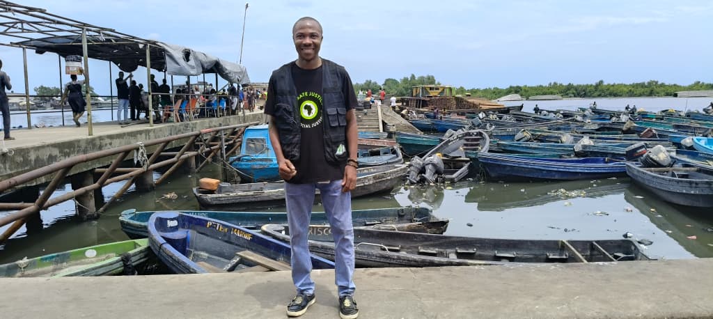 Community member at Bonny Jetty